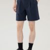 Woolrich NZ - Woolrich High Aeration Shorts in Stretch Ripstop Navy Men DL82541 Clothing