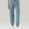 Woolrich NZ - Woolrich Jogger Jeans in Pure Cotton Stone Washed Women DL8255 Clothing