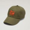 Woolrich NZ - Woolrich Logo Baseball Cap in Pure Cotton Twill Khaki Men DL82412 Accessories