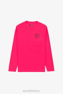 Woolrich NZ - Woolrich Long Sleeve Performance Trout Tee with Front and Back Print-Aime Leon Dore Fucsia Men DL82808 Clothing