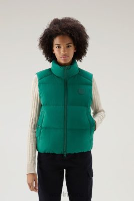 Woolrich NZ - Woolrich Quilted Vest in Eco Taslan Nylon Evergreen Women DL82190 Clothing