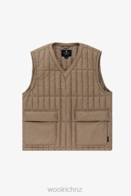 Woolrich NZ - Woolrich Quilted Vest in Microfiber with Pockets-Aime Leon Dore Winter Twig Men DL82769 Clothing
