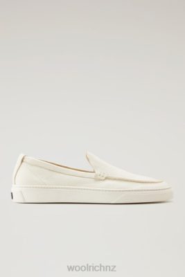 Woolrich NZ - Woolrich Slip-on Loafers in Leather Whipped Cream Men DL82622 Footwear