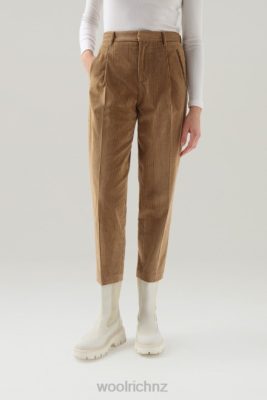 Woolrich NZ - Woolrich Soft Corduroy Pleated Pants Gold Khaki Women DL82256 Clothing