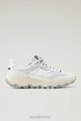 Woolrich NZ - Woolrich Tech Sneakers in Soft Leather with Suede Inserts White White Men DL82583 Footwear