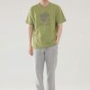 Woolrich NZ - Woolrich Tiny House T-shirt in Pure Cotton Olive Men DL82523 Clothing