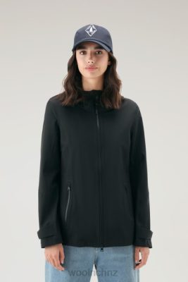 Woolrich NZ - Woolrich Waterproof Leavitt Jacket with Hood Black Women DL82178 Clothing
