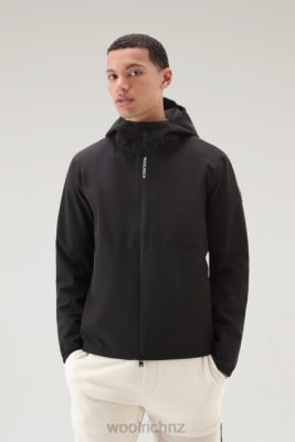 Woolrich NZ - Woolrich Waterproof Pacific Hooded Jacket Black Men DL82400 Clothing