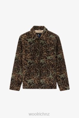 Woolrich NZ - Woolrich Wool Blend Camo Overshirt with Sherpa Lining-Aime Leon Dore Brown Camou Men DL82772 Clothing