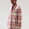 Woolrich NZ - Woolrich Wool Blend Gentry Check Coat Raisin Check Women DL82262 Clothing