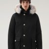 Woolrich Parka - Woolrich Arctic Anorak in Ramar Cloth with Detachable Fur Black Men DL82849 Clothing