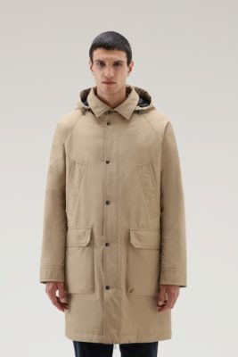 Woolrich Parka - Woolrich Authentic Coat with Raglan Sleeves Gold Khaki Men DL82678 Clothing