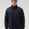 Woolrich Parka - Woolrich Authentic Polar Short Jacket Melton Blue Men DL82777 Clothing
