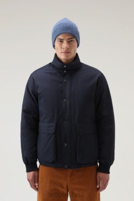 Woolrich Parka - Woolrich Authentic Polar Short Jacket Melton Blue Men DL82777 Clothing