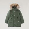 Woolrich Parka - Woolrich B Arctic Parka with Detachable Fur Thyme Green Boys DL82930 Clothing