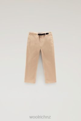 Woolrich Parka - Woolrich B Garment-Dyed Pants in Stretch Cotton Beach Sand Boys DL82897 Clothing