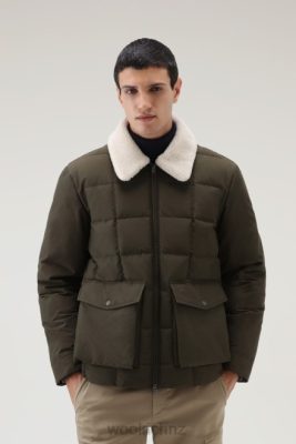 Woolrich Parka - Woolrich Blizzard Duster Quilted Jacket in Eco Ramar Dark Green Men DL82657 Clothing