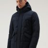 Woolrich Parka - Woolrich Blizzard Field Jacket Melton Blue Men DL82651 Clothing