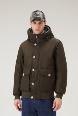 Woolrich Parka - Woolrich Byrd Down Short Hooded Jacket Dark Green Men DL82669 Clothing