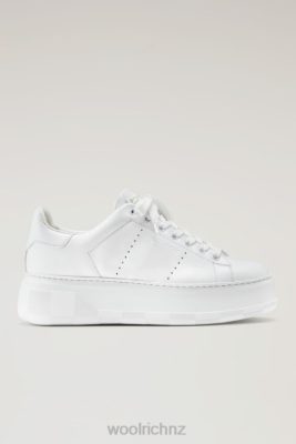Woolrich Parka - Woolrich Chunky Court Sneakers in Soft Leather White White Women DL8212 Footwear