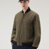 Woolrich Parka - Woolrich City Bomber in Urban Touch Dark Green Men DL82483 Clothing