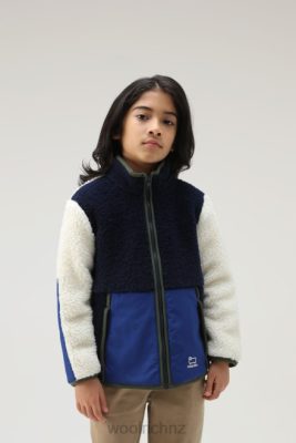 Woolrich Parka - Woolrich Curly Track Jacket Melton Blue Girls DL82921 Clothing
