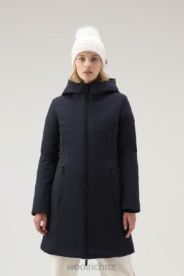 Woolrich Parka - Woolrich Firth Parka in Softshell Melton Blue Women DL82342 Clothing