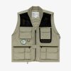 Woolrich Parka - Woolrich Fly Fishing Multi-Pocket Vest in Eco Ramar Fabric-Aime Leon Dore Seagrass Men DL82801 Clothing