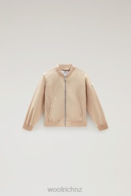 Woolrich Parka - Woolrich G Urban Bomber in Urban Touch Feather Beige Girls DL82909 Clothing