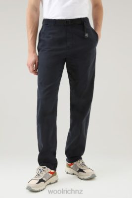 Woolrich Parka - Woolrich Garment-Dyed Chino Pants in Stretch Cotton Melton Blue Men DL82399 Clothing