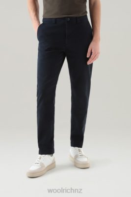 Woolrich Parka - Woolrich Garment-Dyed Classic Chino Pant in Cotton Melton Blue Men DL82633 Clothing