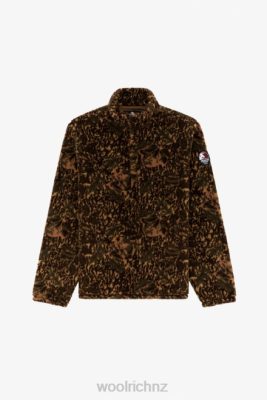 Woolrich Parka - Woolrich High Collar Half-zip Fleece Jacket-Aime Leon Dore Brown Camou Men DL82723 Clothing