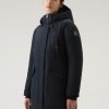 Woolrich Parka - Woolrich Keating Long Parka in Ramar Cloth Dark Navy Women DL82309 Clothing