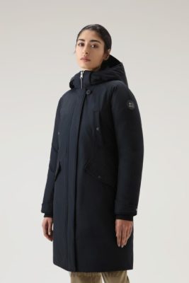 Woolrich Parka - Woolrich Keating Long Parka in Ramar Cloth Dark Navy Women DL82309 Clothing