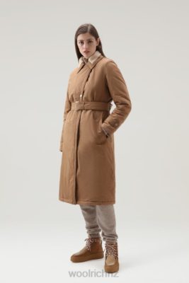 Woolrich Parka - Woolrich Latimore Coat with PrimaLoft Padding Dark Camel Women DL82228 Clothing