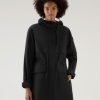 Woolrich Parka - Woolrich Long Hooded Parka in GORE-TEX INFINIUM Black Women DL8257 Clothing
