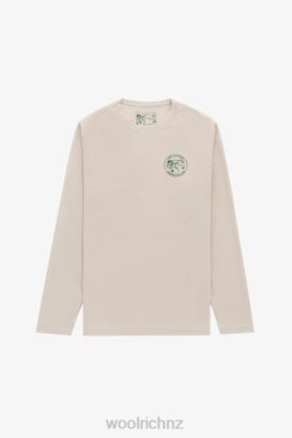 Woolrich Parka - Woolrich Long Sleeve Performance Trout Tee with Front and Back Print-Aime Leon Dore Cement Men DL82804 Clothing