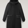 Woolrich Parka - Woolrich Mahan Fox Long Parka with detachable hood Black Women DL82213 Clothing