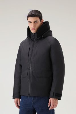 Woolrich Parka - Woolrich Mountain Waterproof Jacket in Pertex Revolve Black Men DL82768 Clothing