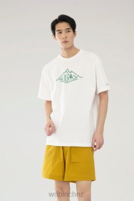 Woolrich Parka - Woolrich Mountainline T-shirt in Pure Cotton White Men DL82396 Clothing