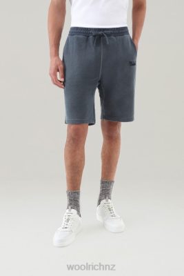 Woolrich Parka - Woolrich Shorts in Garment-Dyed Cotton Melton Blue Men DL82600 Clothing