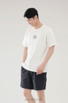 Woolrich Parka - Woolrich Small Sheep T-shirt in Pure Cotton Jersey White Men DL82444 Clothing