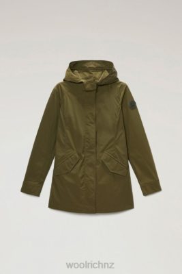 Woolrich Parka - Woolrich Summer Parka in Urban Touch Dark Green Women DL82171 Clothing