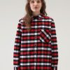 Woolrich Parka - Woolrich Traditional Check Flannel Shirt Red Black Buffalo Women DL82237 Clothing