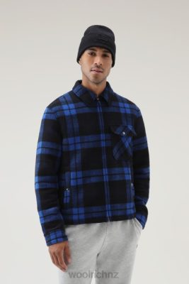 Woolrich Parka - Woolrich Wool Blend Zip-front Timber Plaid Flannel Overshirt Royal Check Men DL82756 Clothing